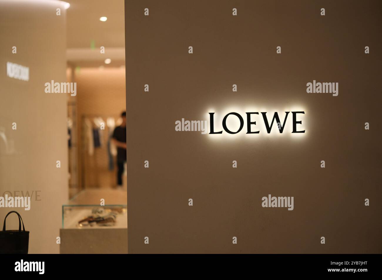 Shanghai,China-July 22nd 2023: LOEWE store sign brand logo Stock Photo ...