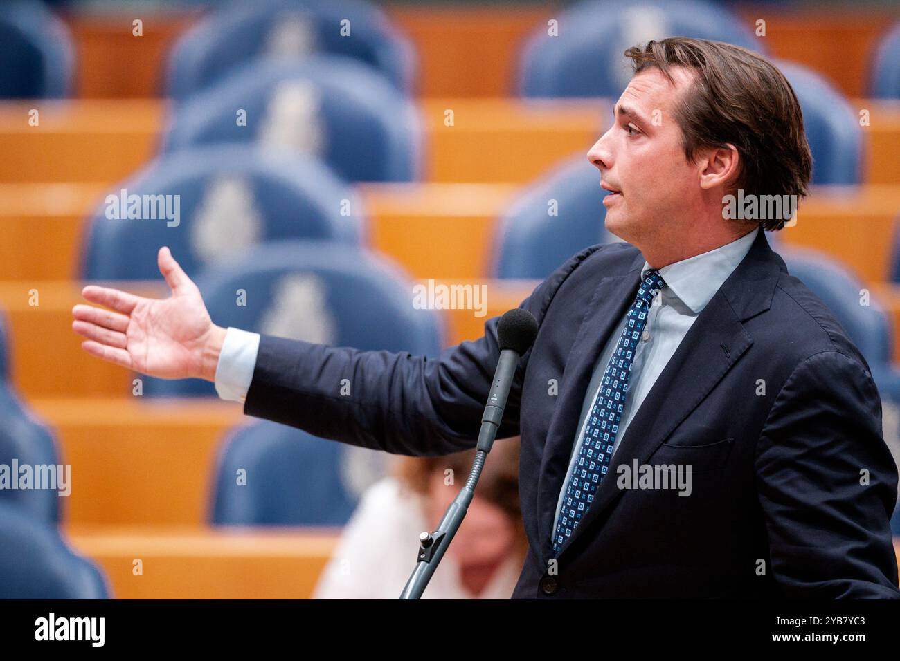 DEN HAAG, NETHERLANDS - OCTOBER 15: Thierry Baudet (FVD) during the Plenary Debate at the Tweede Kamer on October 15, 2024 in Den Haag, Netherlands  (Photo by John Beckmann/Orange Pictures) Stock Photo