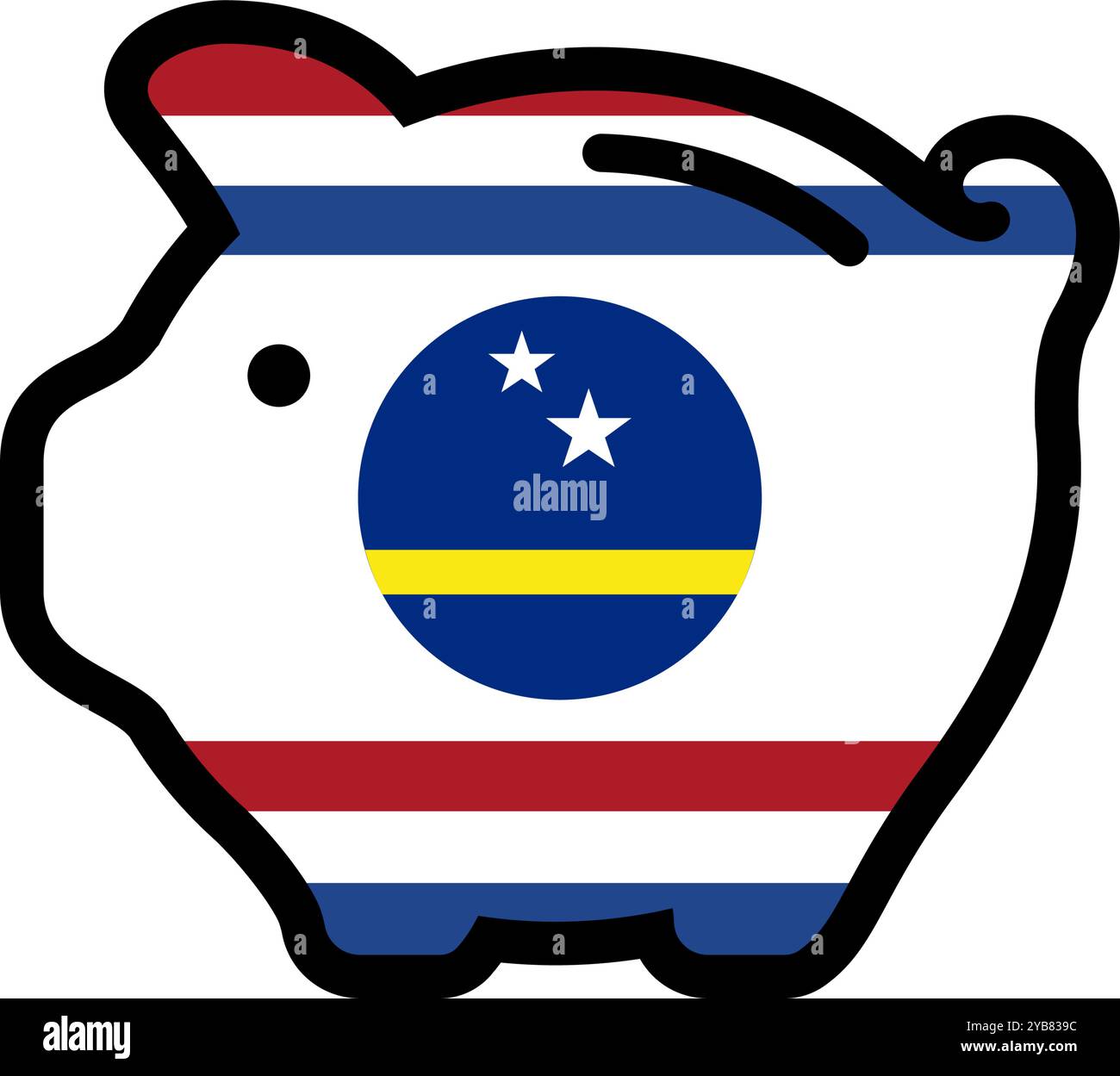 Flag of piggy bank icon Stock Vector Image & Art - Alamy