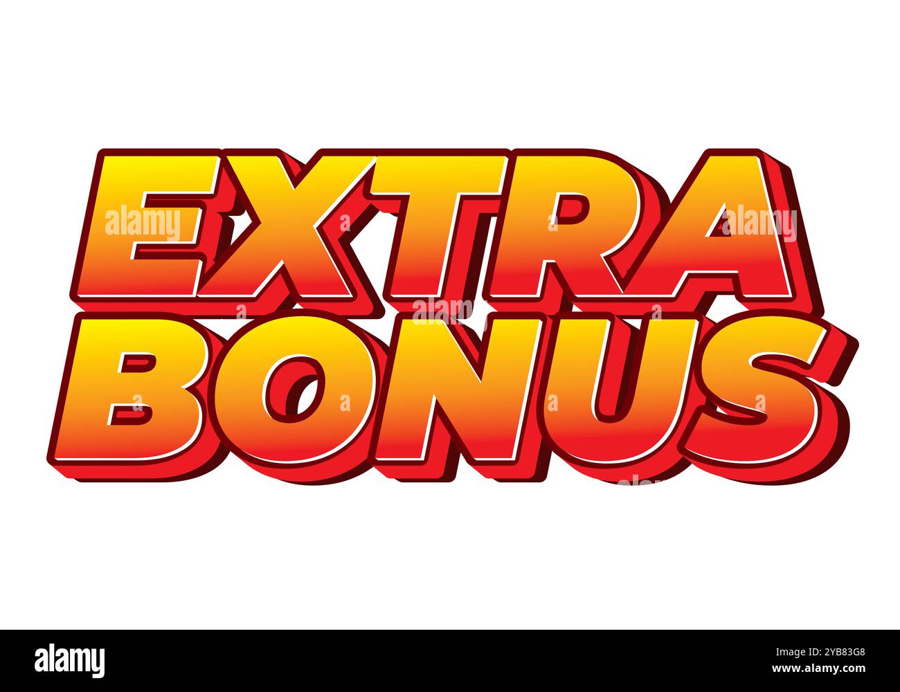 Extra bonus text effect Stock Vector Images - Alamy
