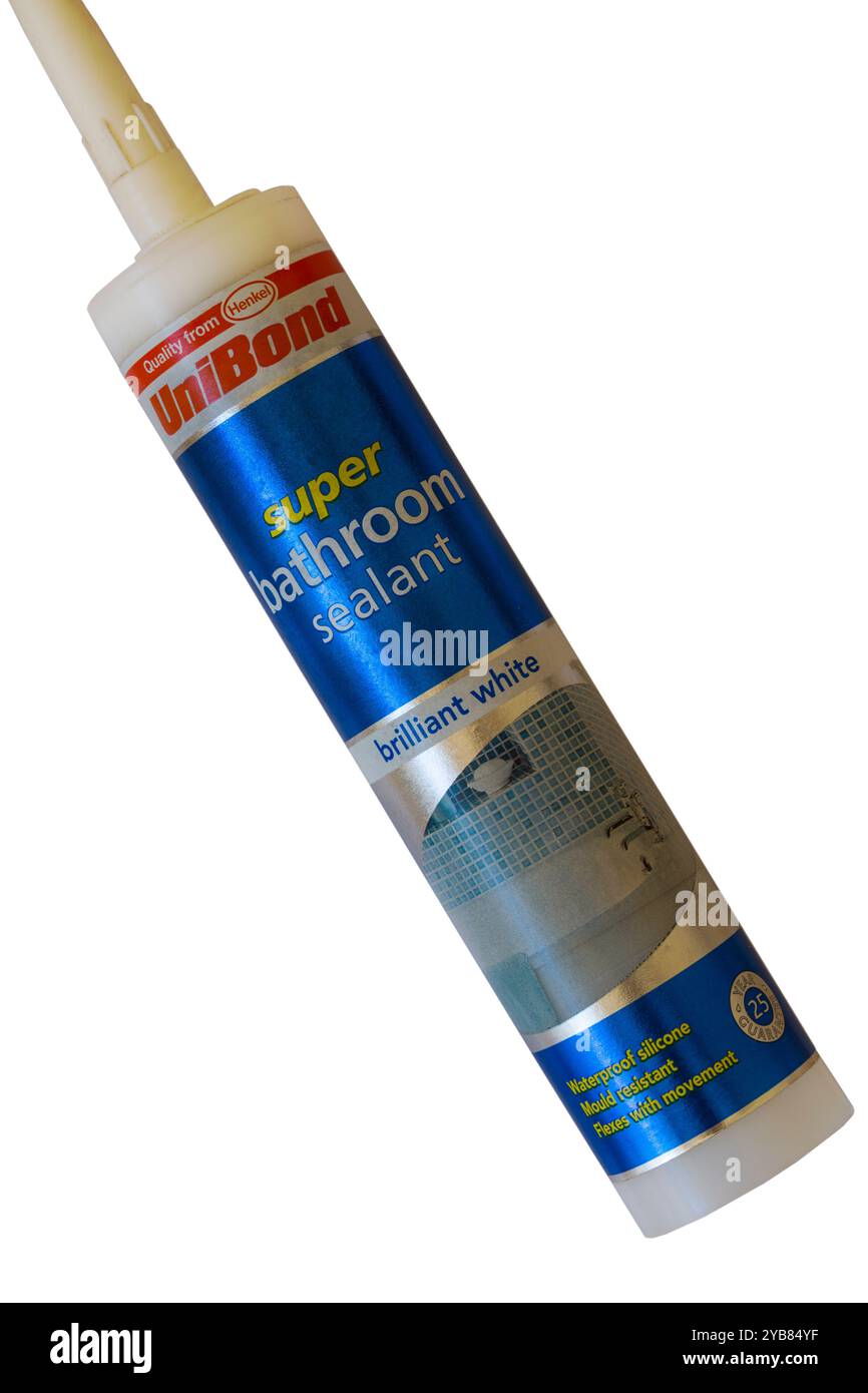 Tube of Unibond super Bathroom sealant brilliant white waterproof ...