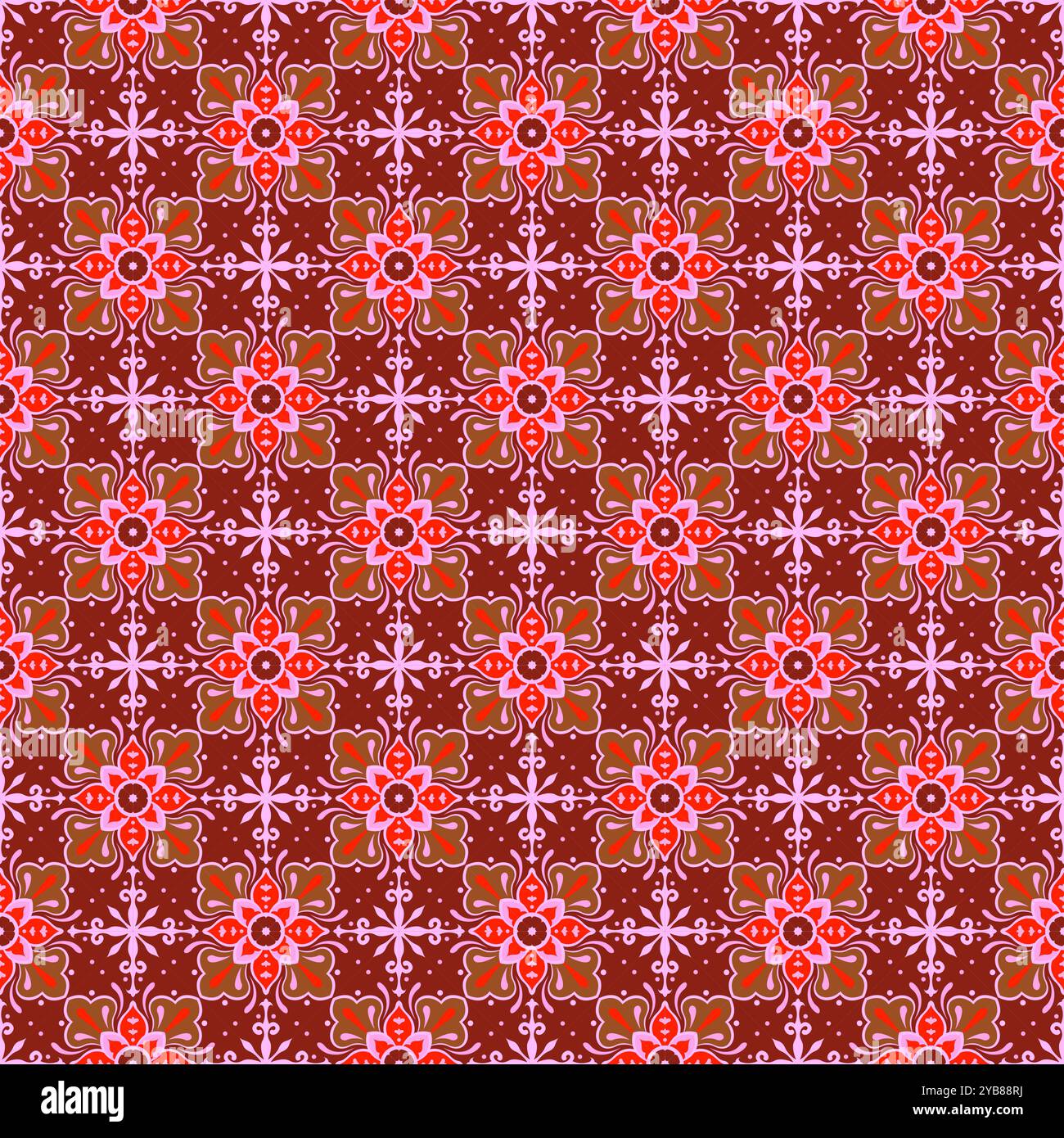 geometric luxury vector seamless pattern. talavera or tile pattern design Stock Vector