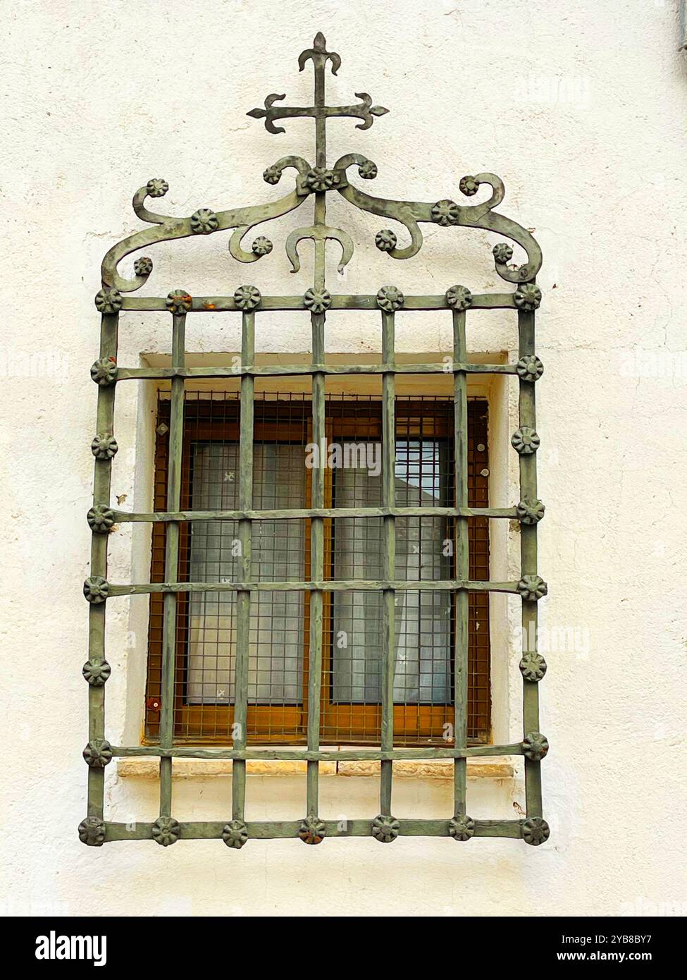 Window. Tribaldos, Cuenca province, Castilla La Mancha, Spain. - Smartphone Captured Stock Image