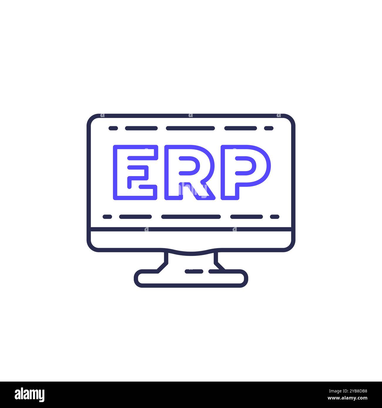 ERP software icon, enterprise resource planning Stock Vector Image ...