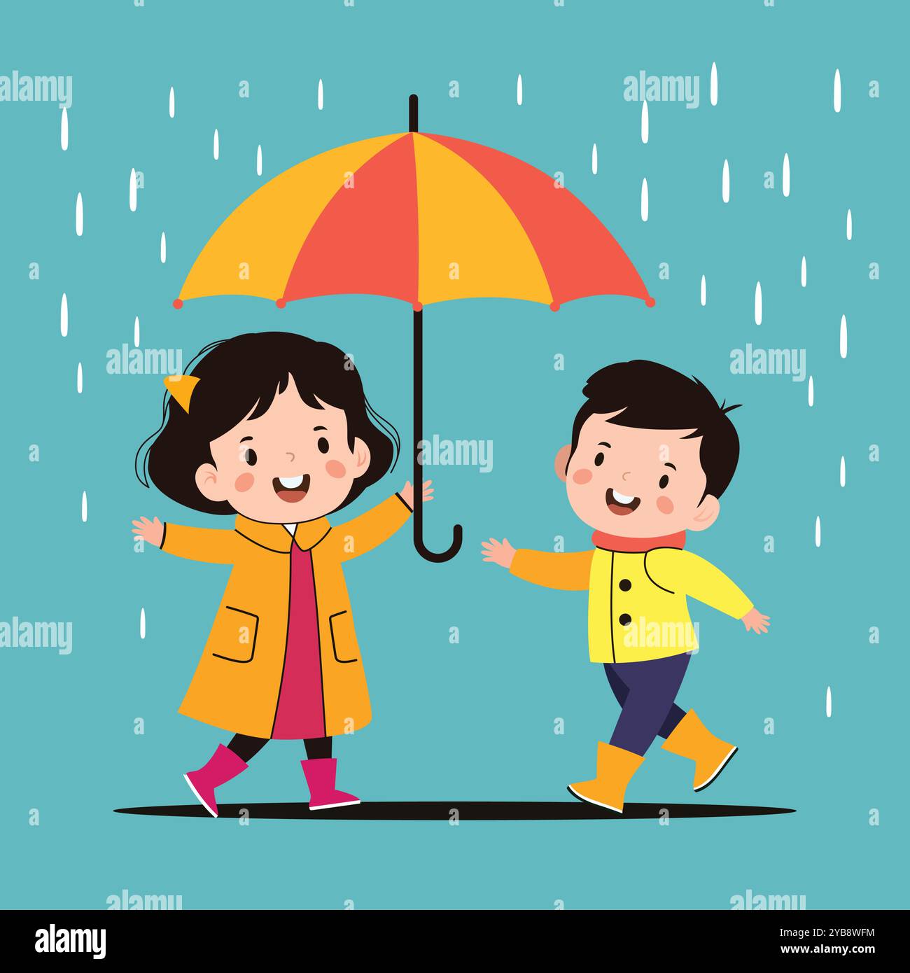 Fanny kid in rain hi-res stock photography and images - Alamy