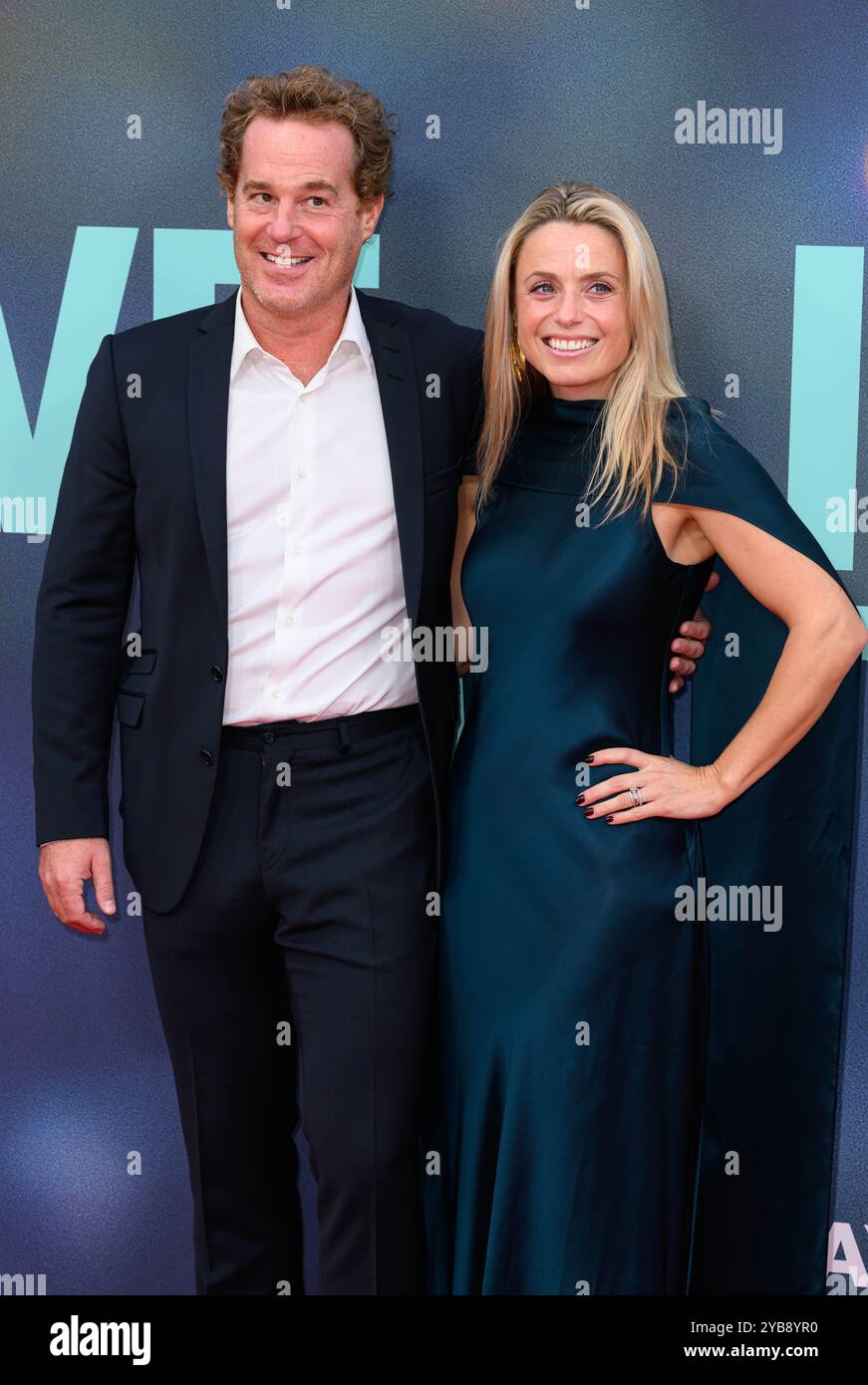 London, UK. October 17th, 2024. Adam James and Victoria Shalet arriving ...