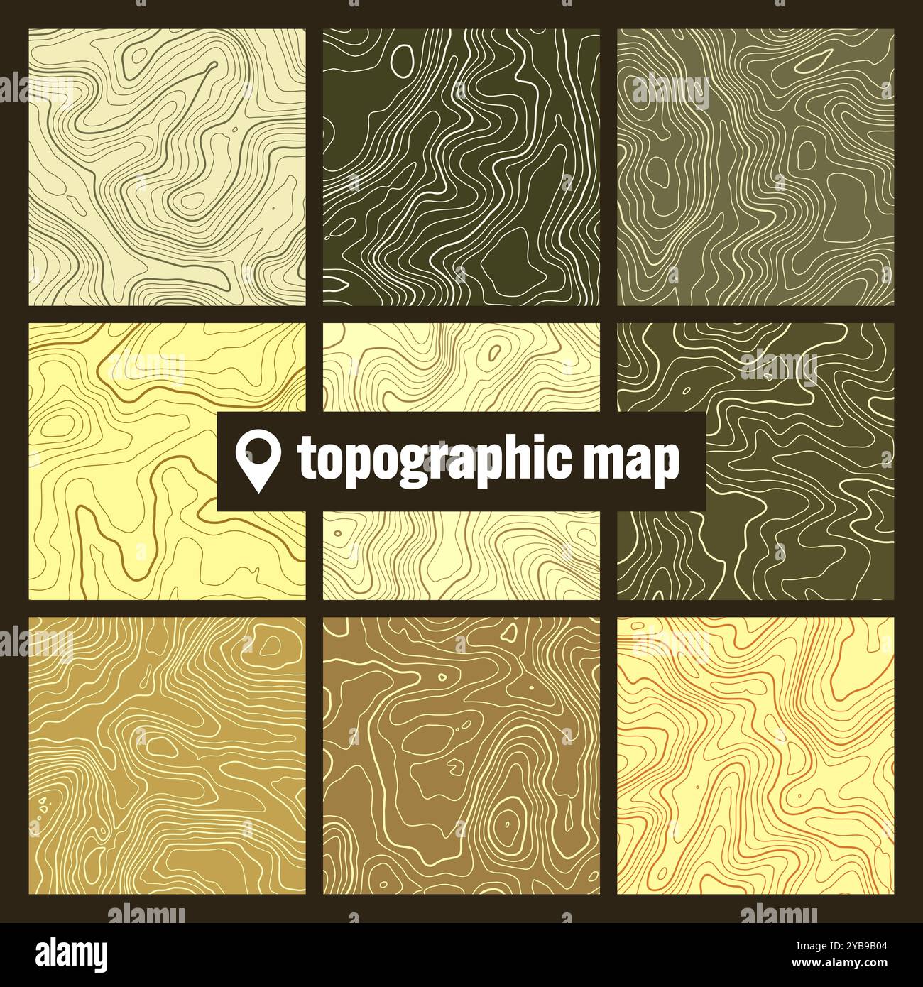Geographic Colorful Pattern Colorful topographic map with contour lines. Geographic terrain grid ...