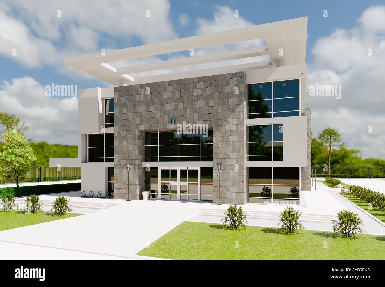 Office building 3d rendering hi-res stock photography and images - Alamy