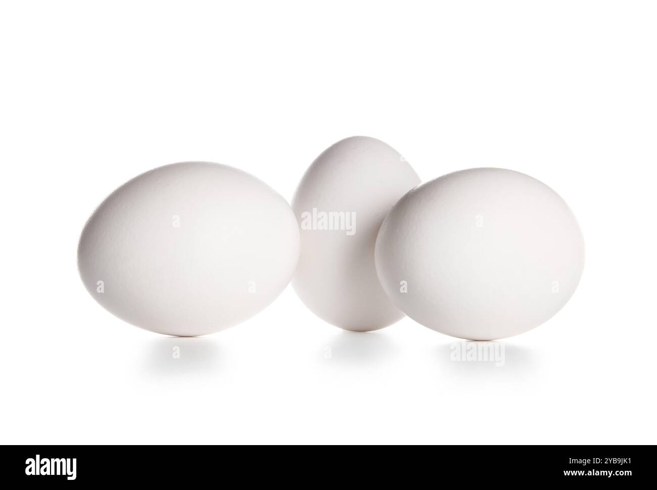 Fresh chicken eggs isolated on white background Stock Photo - Alamy