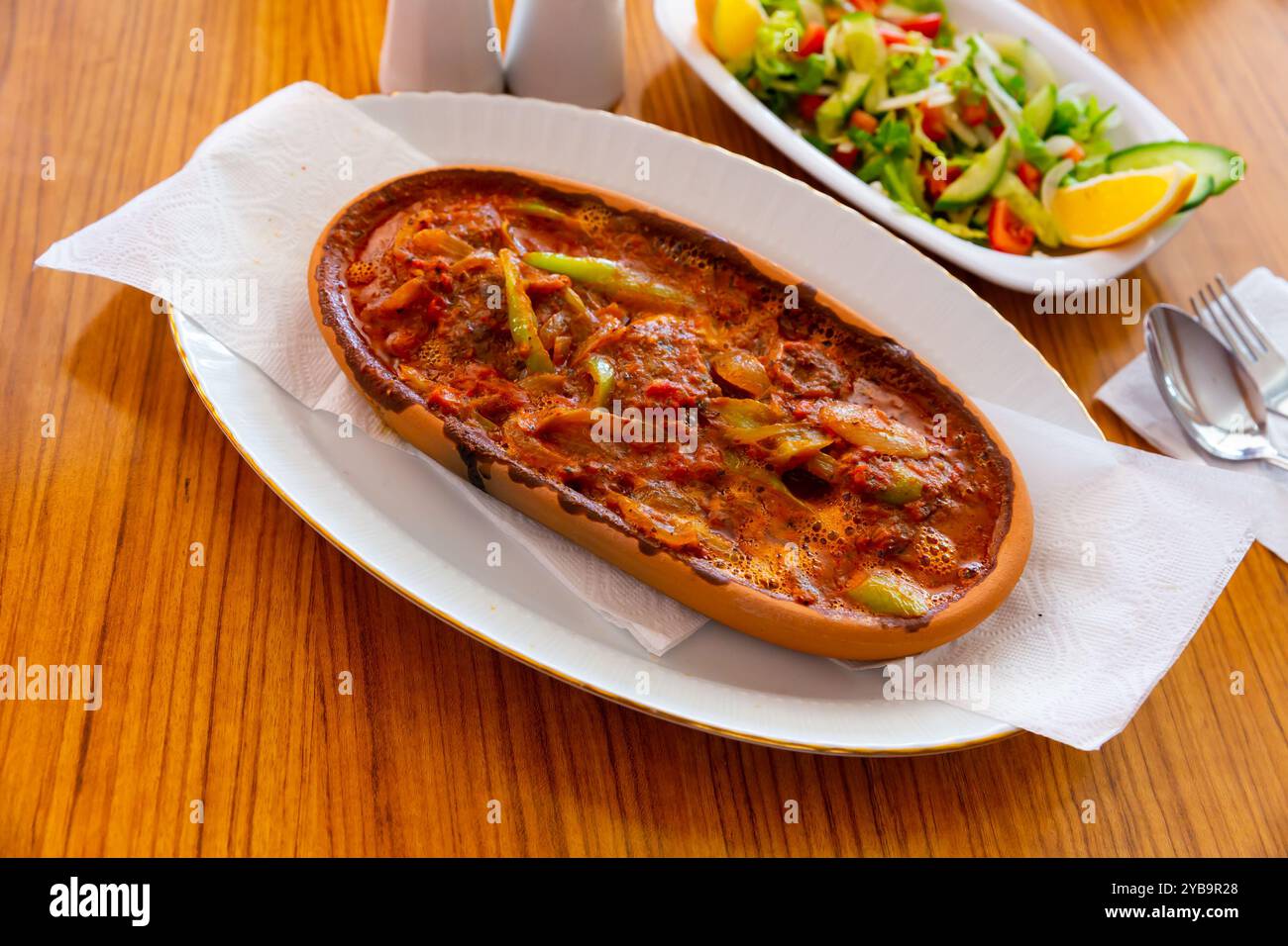 Izmir kofte, turkish dish of spicy meatballs Stock Photo - Alamy