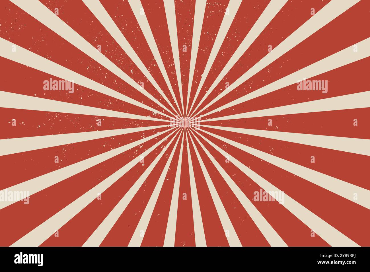 Vintage Red Beige Retro Circus Rays Background Stock Vector