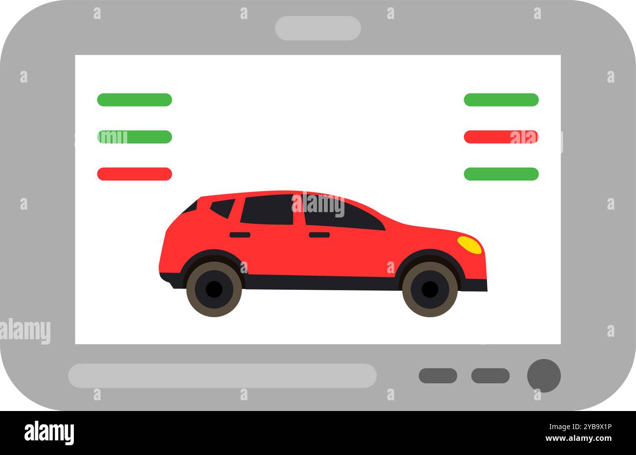 Auto diagnostics service color icon. Maintenance screen isolated on ...
