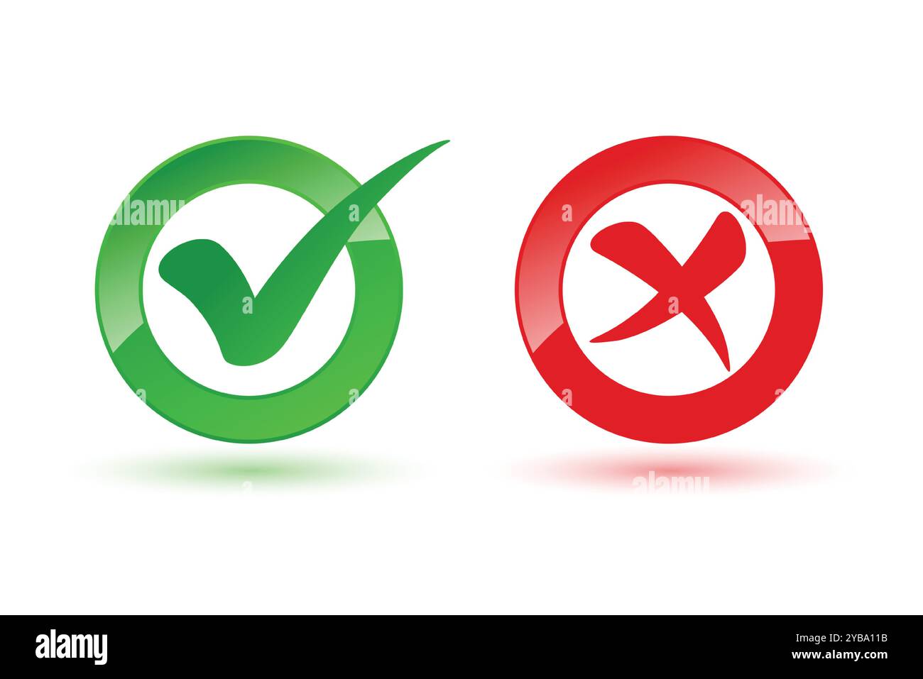 right and wrong check mark cross symbol design Stock Vector Image & Art ...