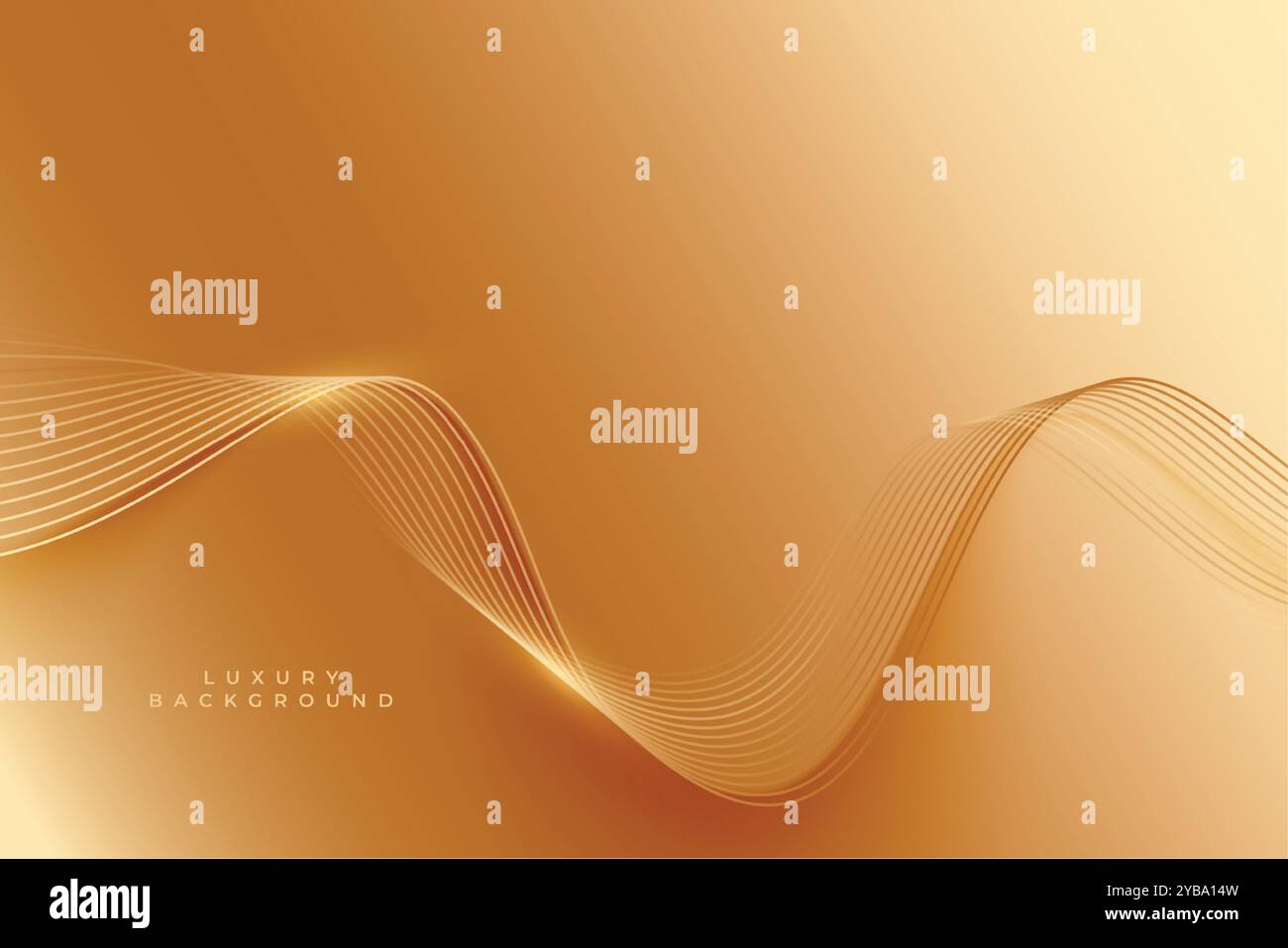 golden background with wavy lines pattern Stock Vector Image & Art - Alamy