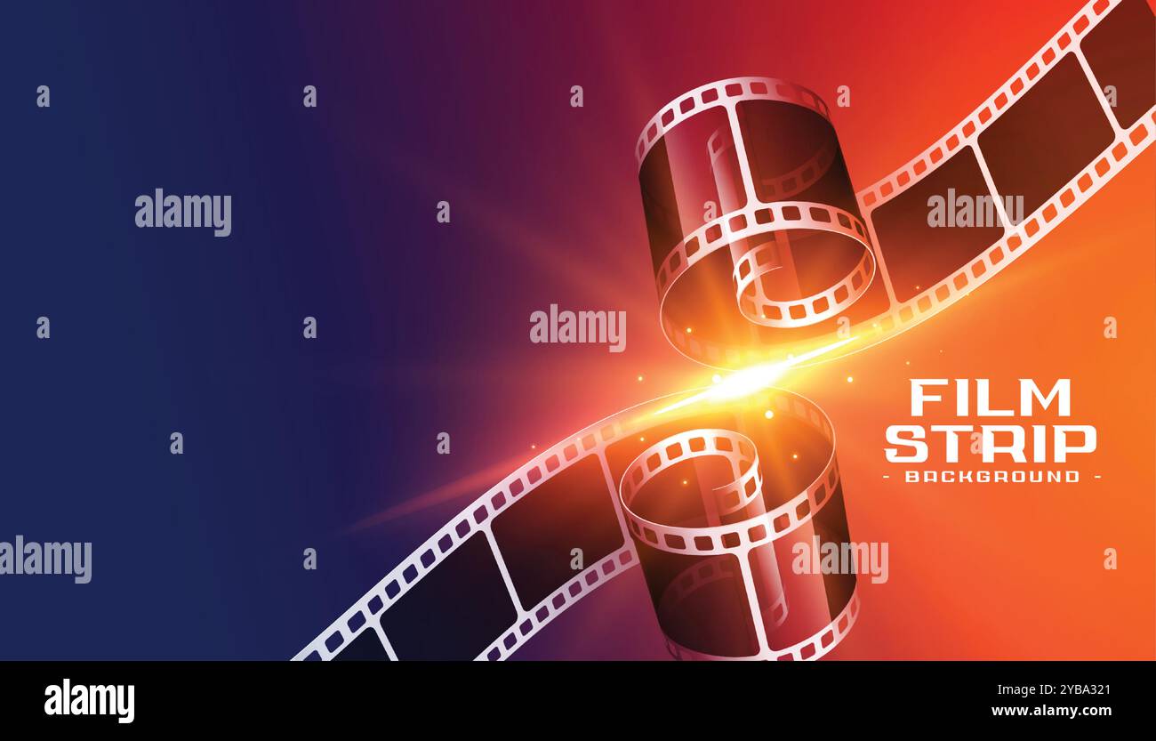 3d film strip cinema background Stock Vector Image & Art - Alamy