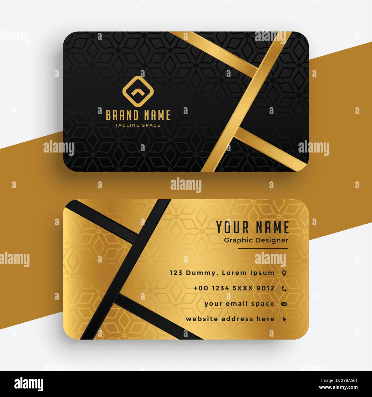 black and golden luxury business card design Stock Vector Image & Art ...