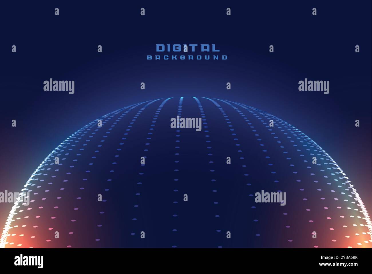 technology 3d sphere with particle dots Stock Vector Image & Art - Alamy
