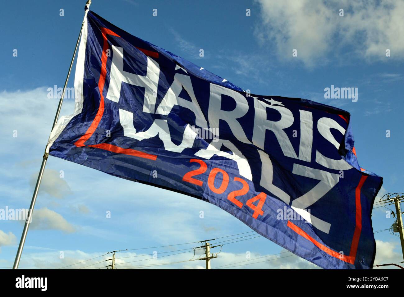 Veterans harris walz flags 2024elections elections vertera hires stock