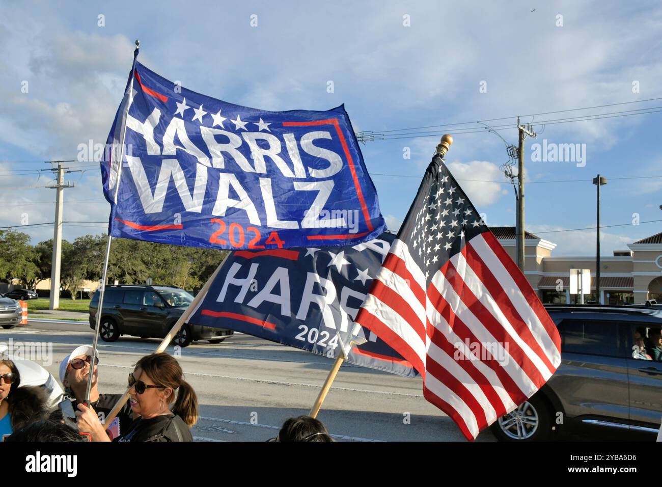 Veterans harris walz flags 2024elections elections vertera hires stock