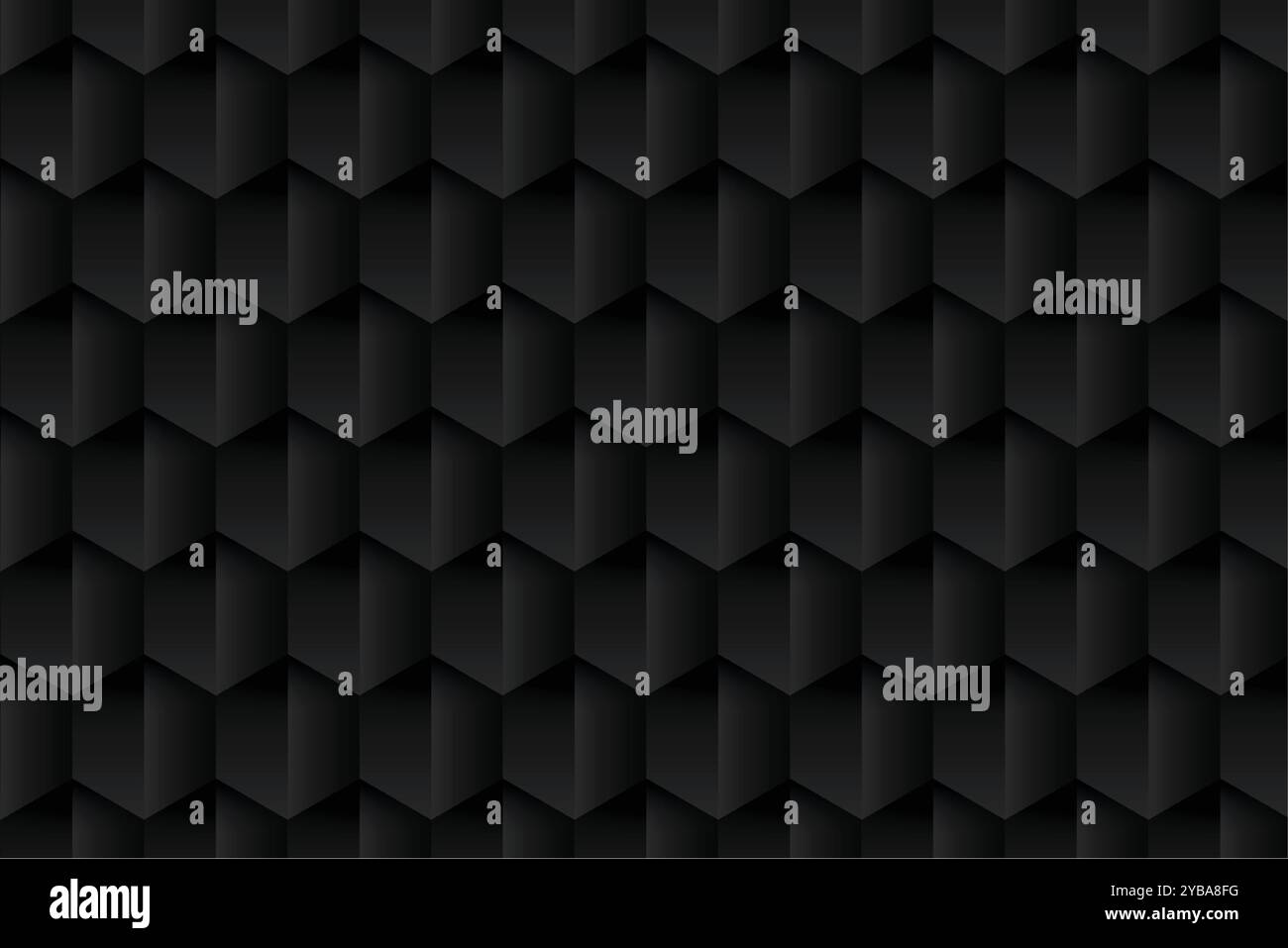 black wallpaper in 3d hexagonal background Stock Vector Image & Art - Alamy