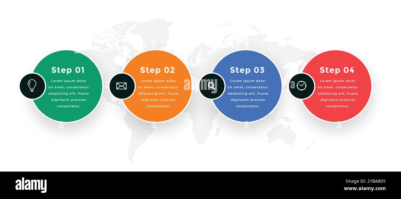 four steps modern infographic business workflow template Stock Vector ...