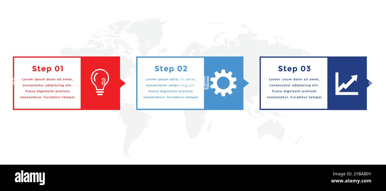 three steps modern infographic template design Stock Vector Image & Art ...