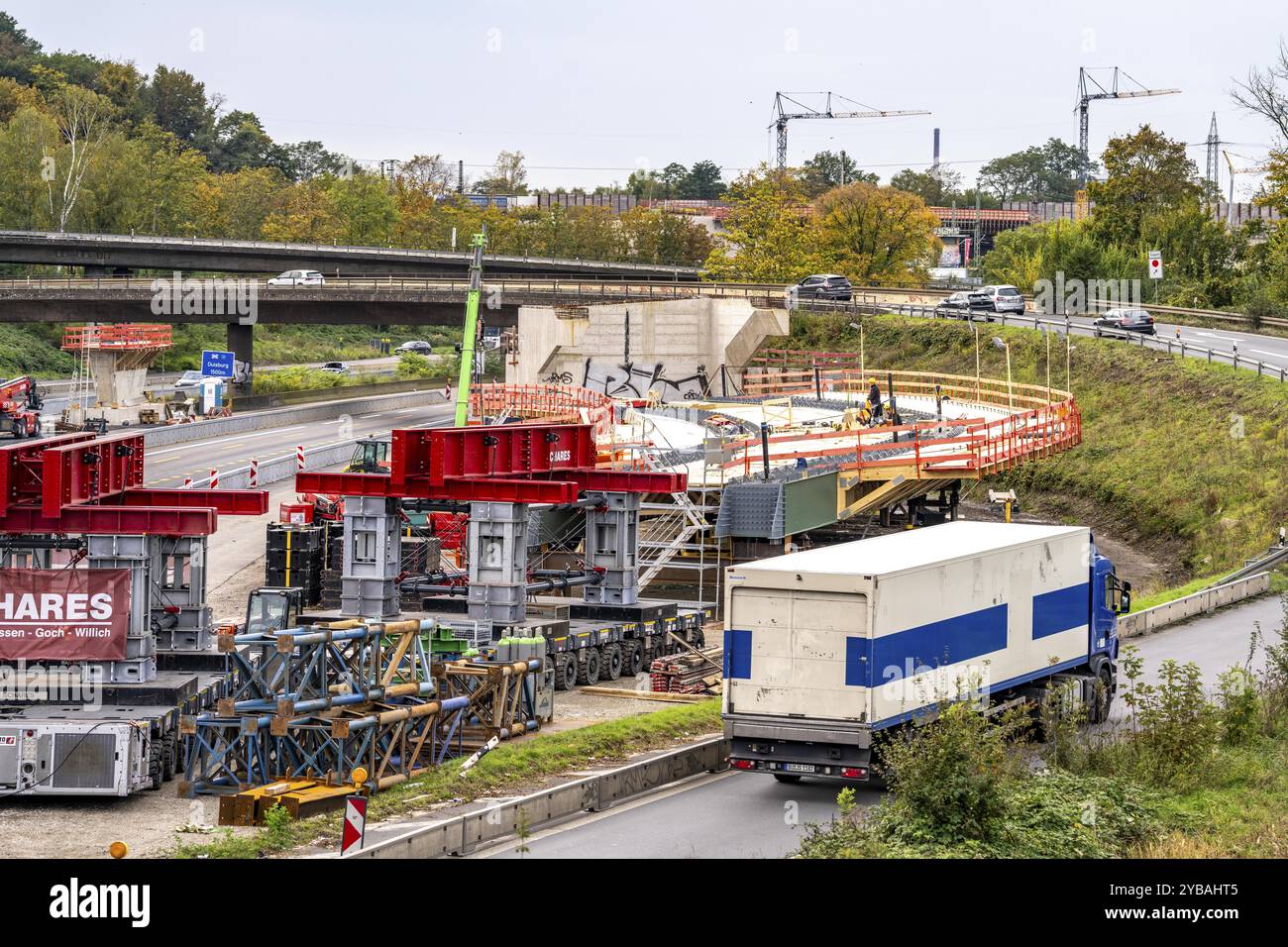 Duisburg-Kaiserberg motorway junction, A40 with the A3, major ...