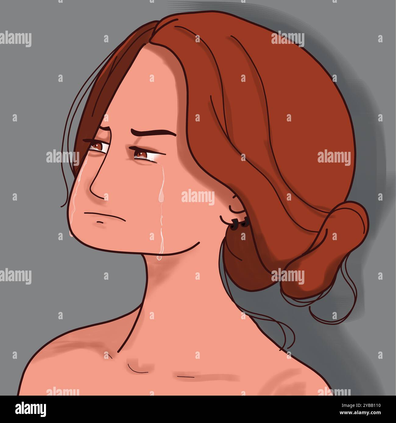 Tears Reflection A Girl in Solitude: Tears of Heartbreak and Reflection in a Simple ...