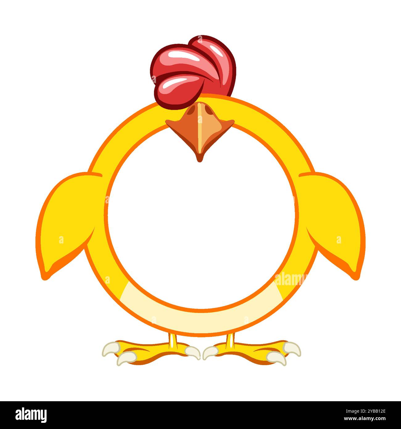 Circle pig frame, cartoon avatar for ui games. Empty animal frame for ...