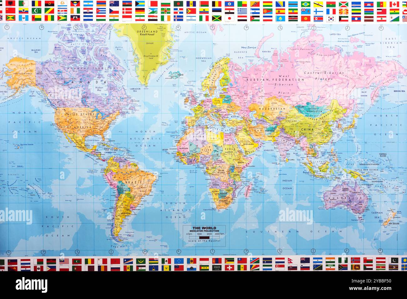 Vintage Detailed World Map Printable Download Stock Photo - Alamy