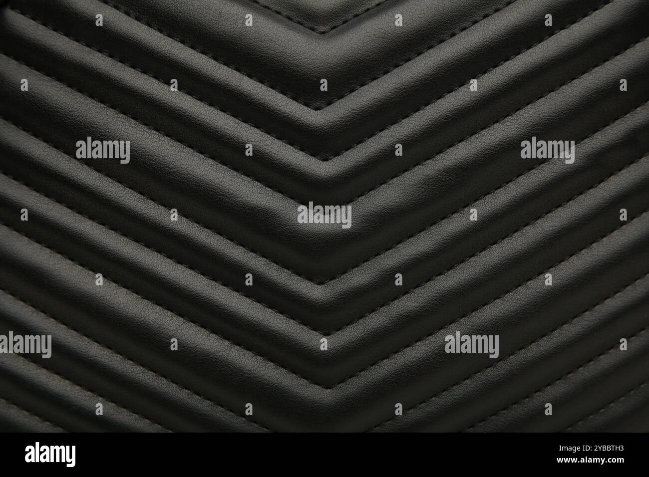 Elegant black leather texture background. Space for text. Top view Stock Photo