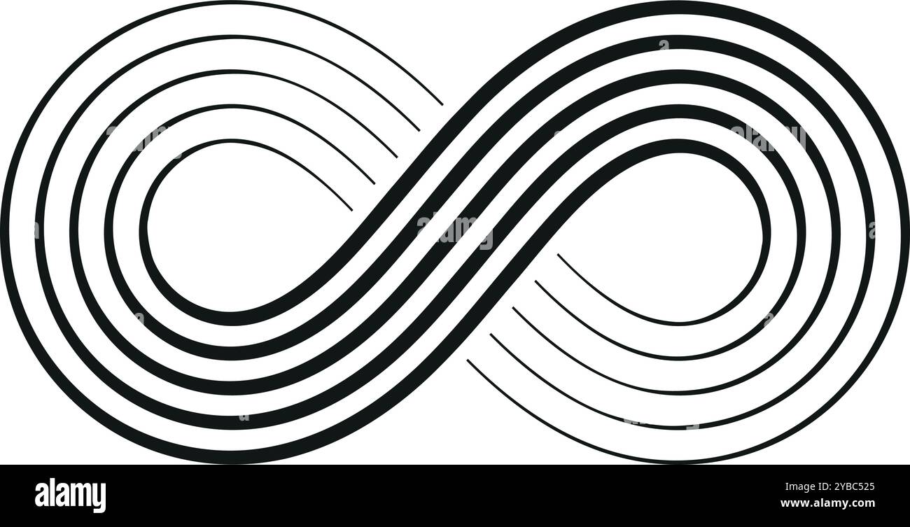A black and white image of an infinity symbol Stock Vector Image & Art ...