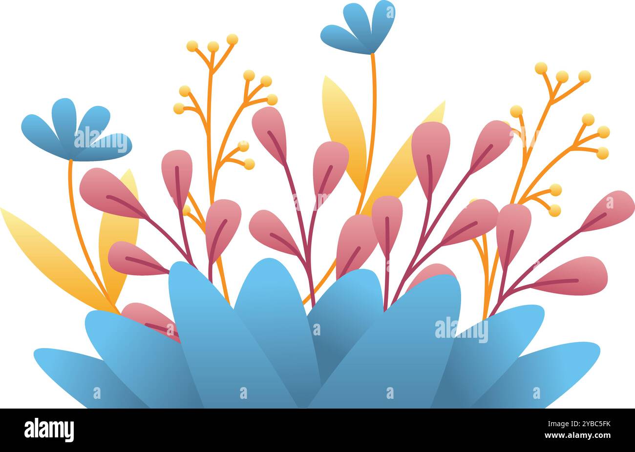 Pink flowers yellow center Stock Vector Images - Alamy