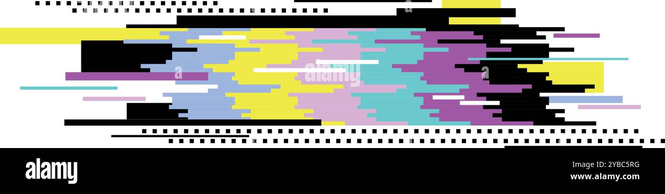 Digital pixel glitch. Color screen distortion effect Stock Vector Image ...
