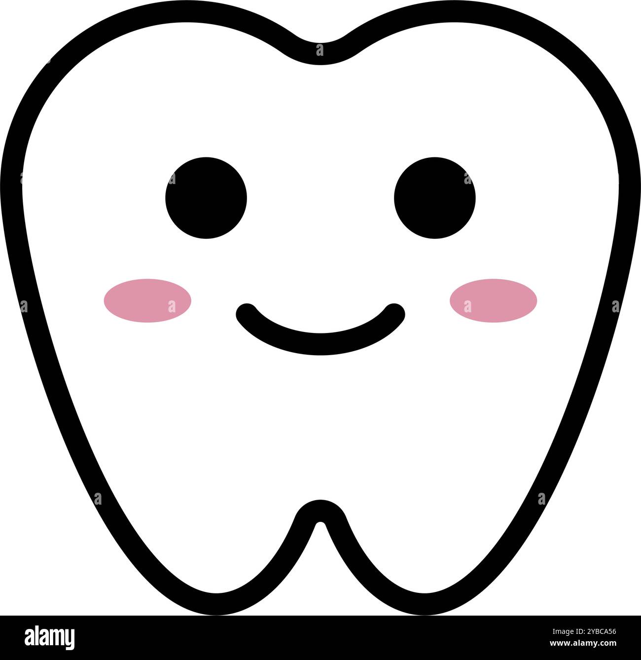 Cute tooth character icon. Editable vector Stock Vector Image & Art - Alamy