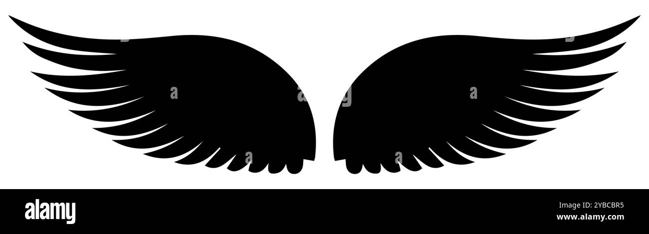 Flying wings logo. Vector illustration, EPS10 Stock Vector