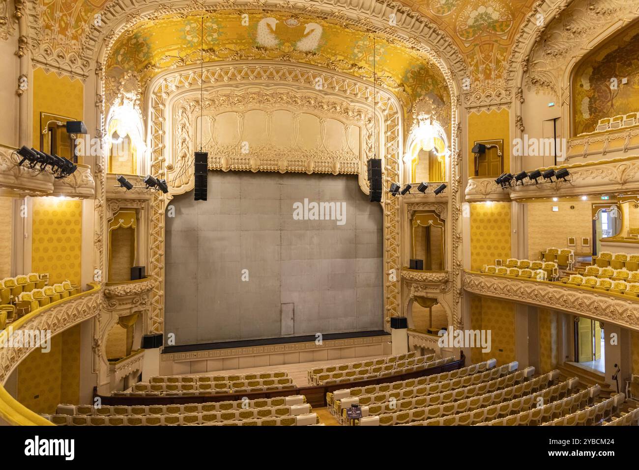 Vichy, France - May 1, 2024: Interior in art niveau or art deco style ...