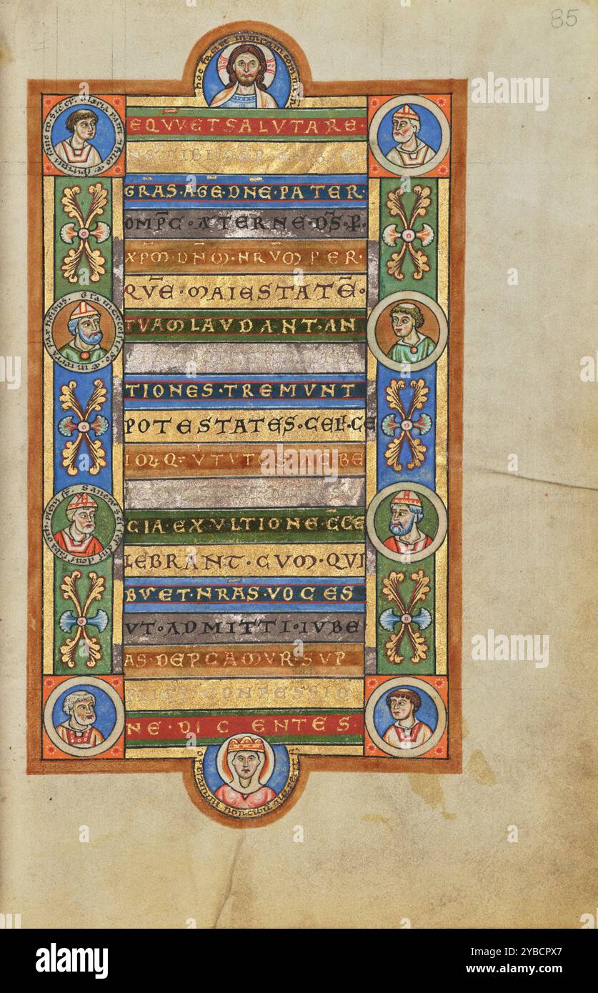 Bust Inscription Sample Decorated Text Page; Stammheim Missal, probably 1170s. Additional Info ...