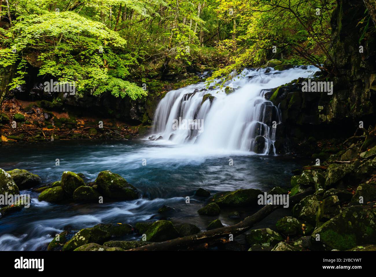 Tateshina-Otaki Falls in Nagano Prefecture, Japan, cascade over