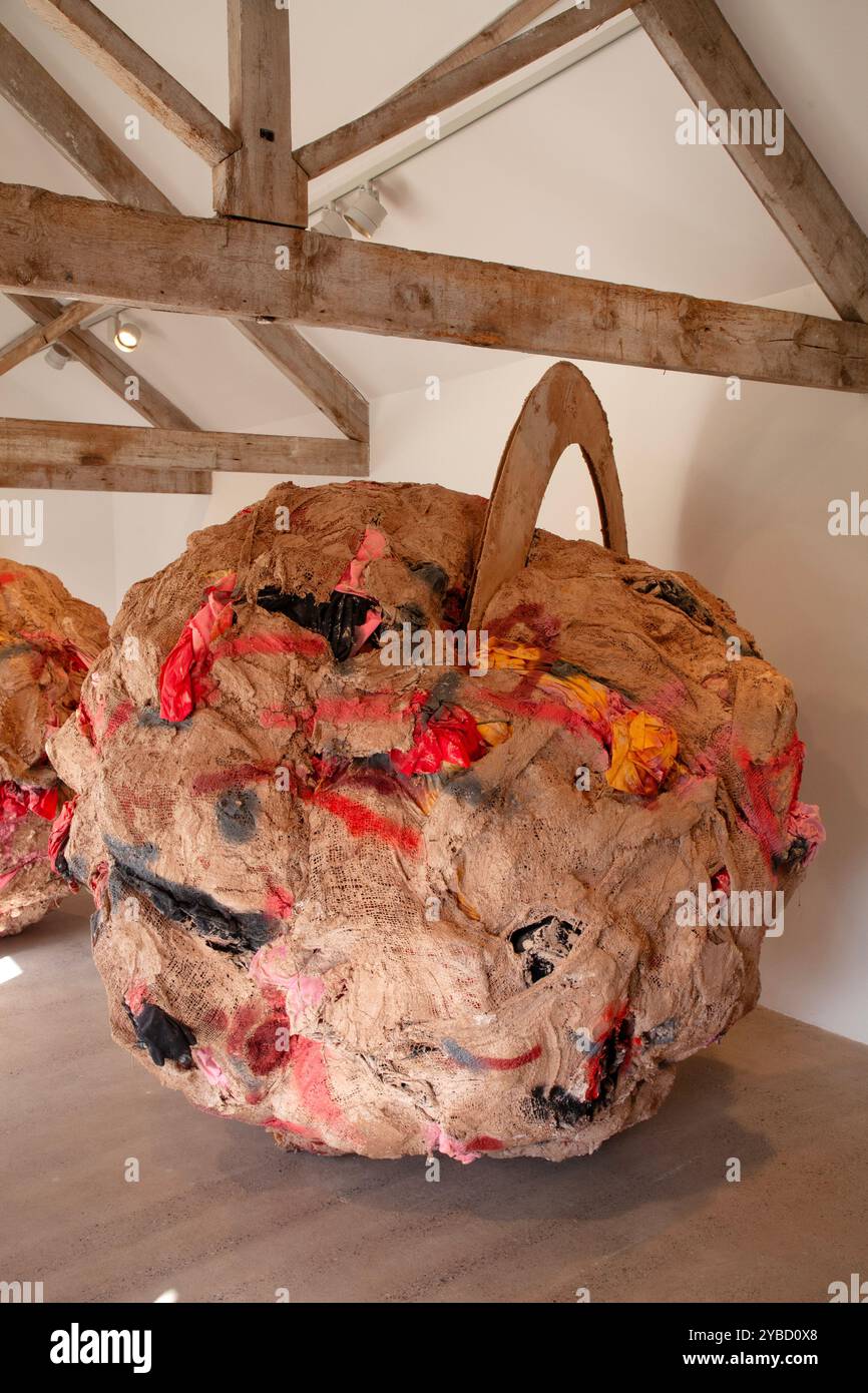 Untitled: double act - Phyllida Barlow's exhibition unscripted at Hauser & Wirth in Bruton Somerset, England Stock Photo