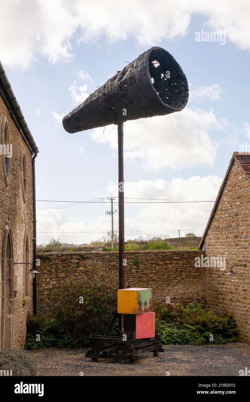 untitled: megaphone 2014 - Phyllida Barlow's exhibition unscripted at Hauser & Wirth in Bruton Somerset, England Stock Photo