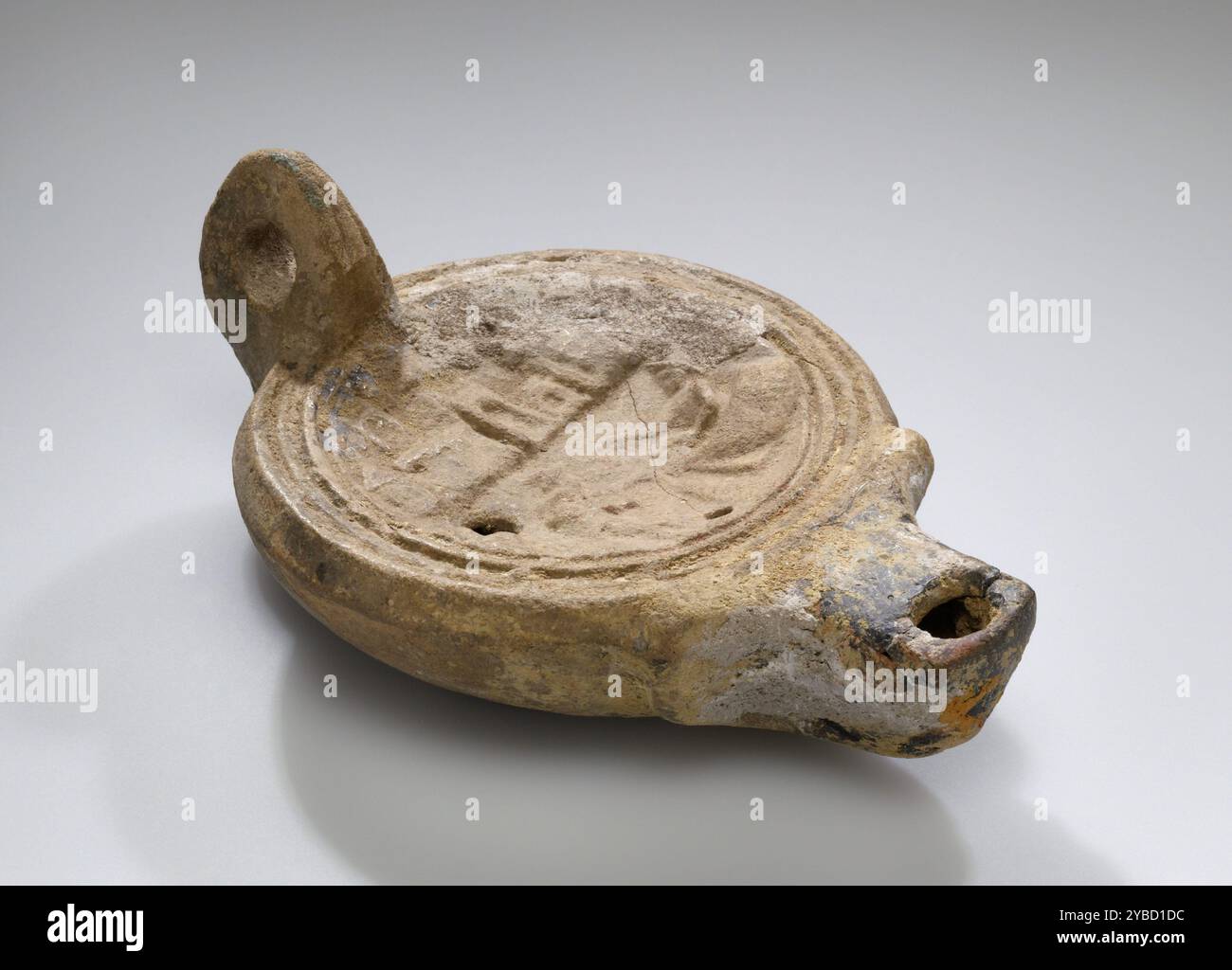 Oil Lamp with a Representation of the Port of Alexandria, A.D. 175-230 ...