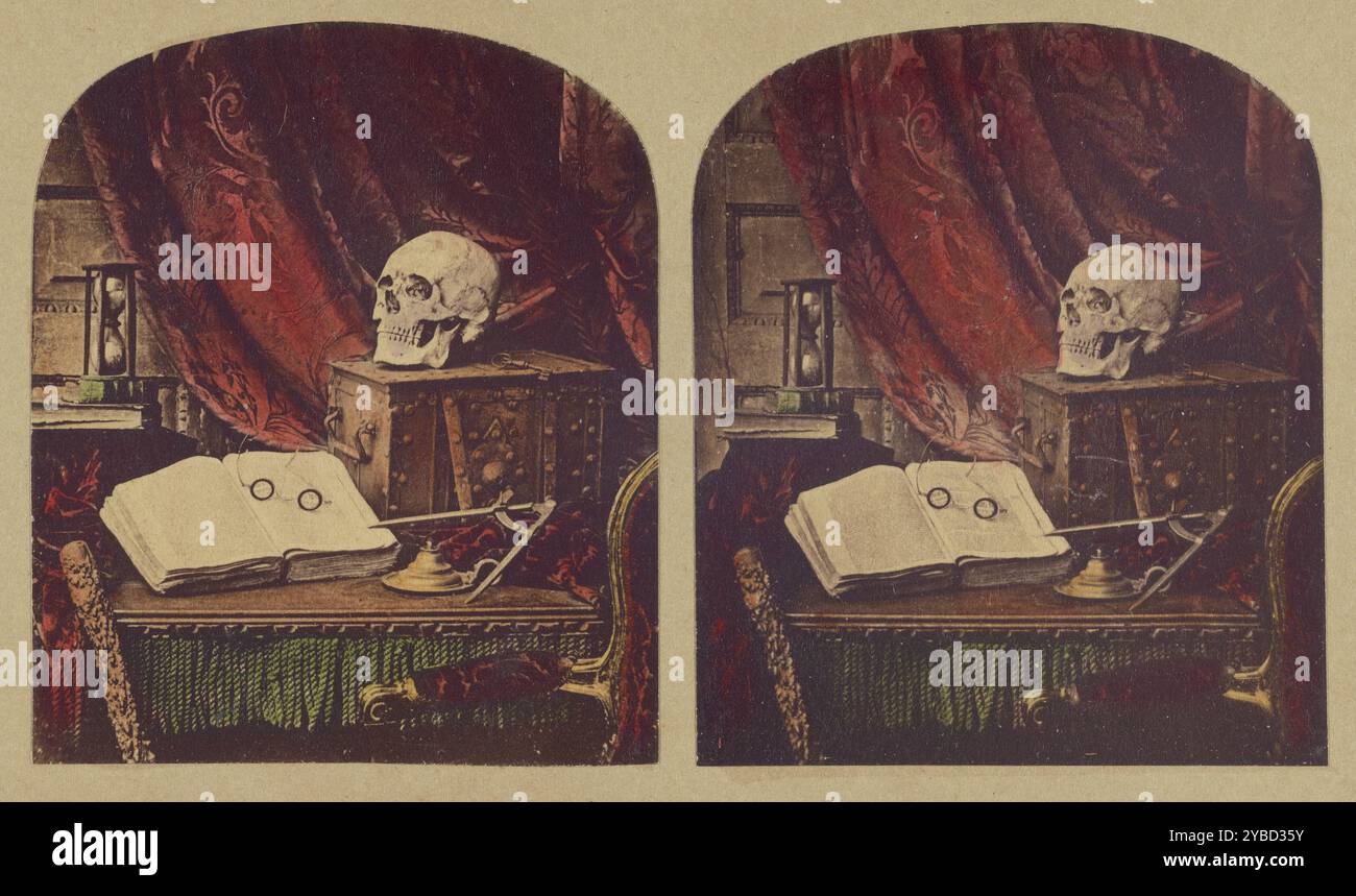 Old Mortality / Still life of Skull, Books, and Hourglass / Vanitas ...