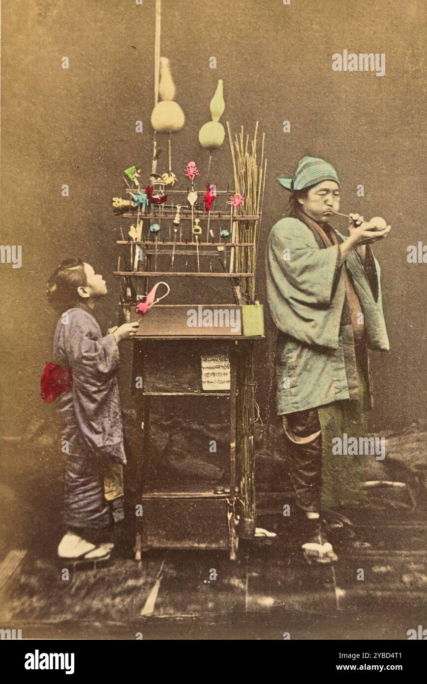 Japan 19th century print street hi-res stock photography and