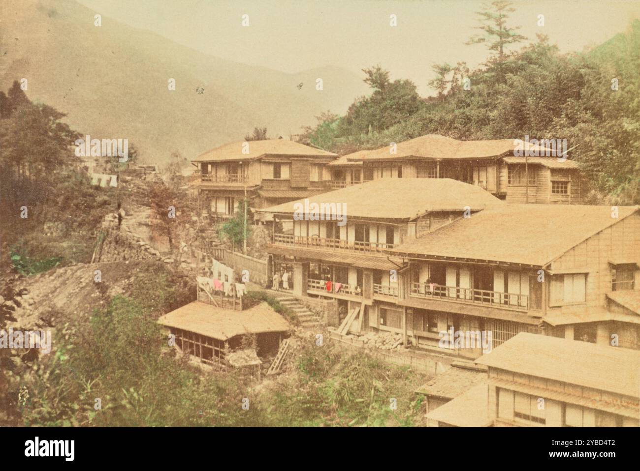 A Japanese Hotel at Hakone, 1897. Stock Photo