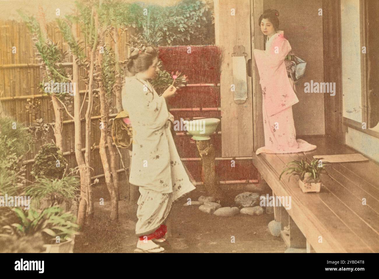 An Informal Visit, 1897. Stock Photo