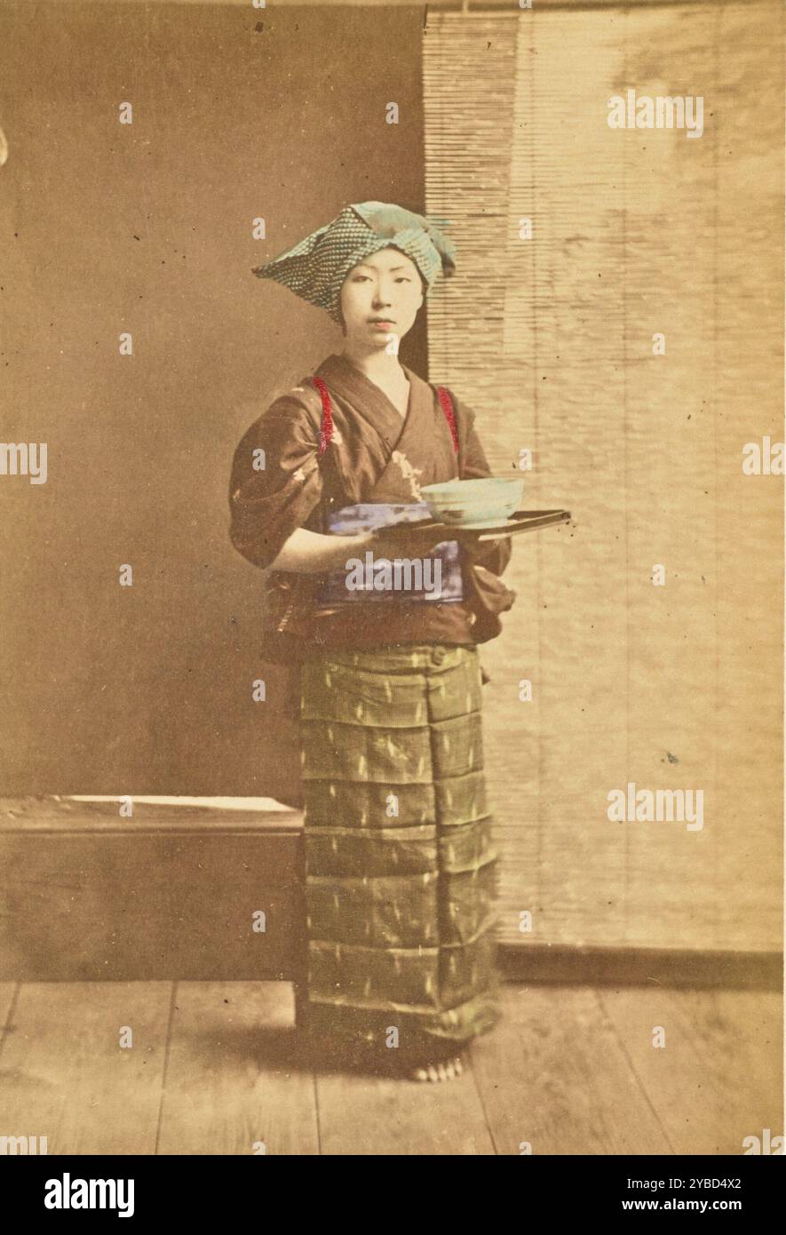Mousm&#xe9;e in Country Teahouse, 1897. Stock Photo