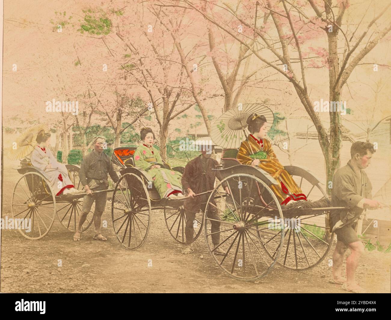 Jinrikishas, 1897. Stock Photo
