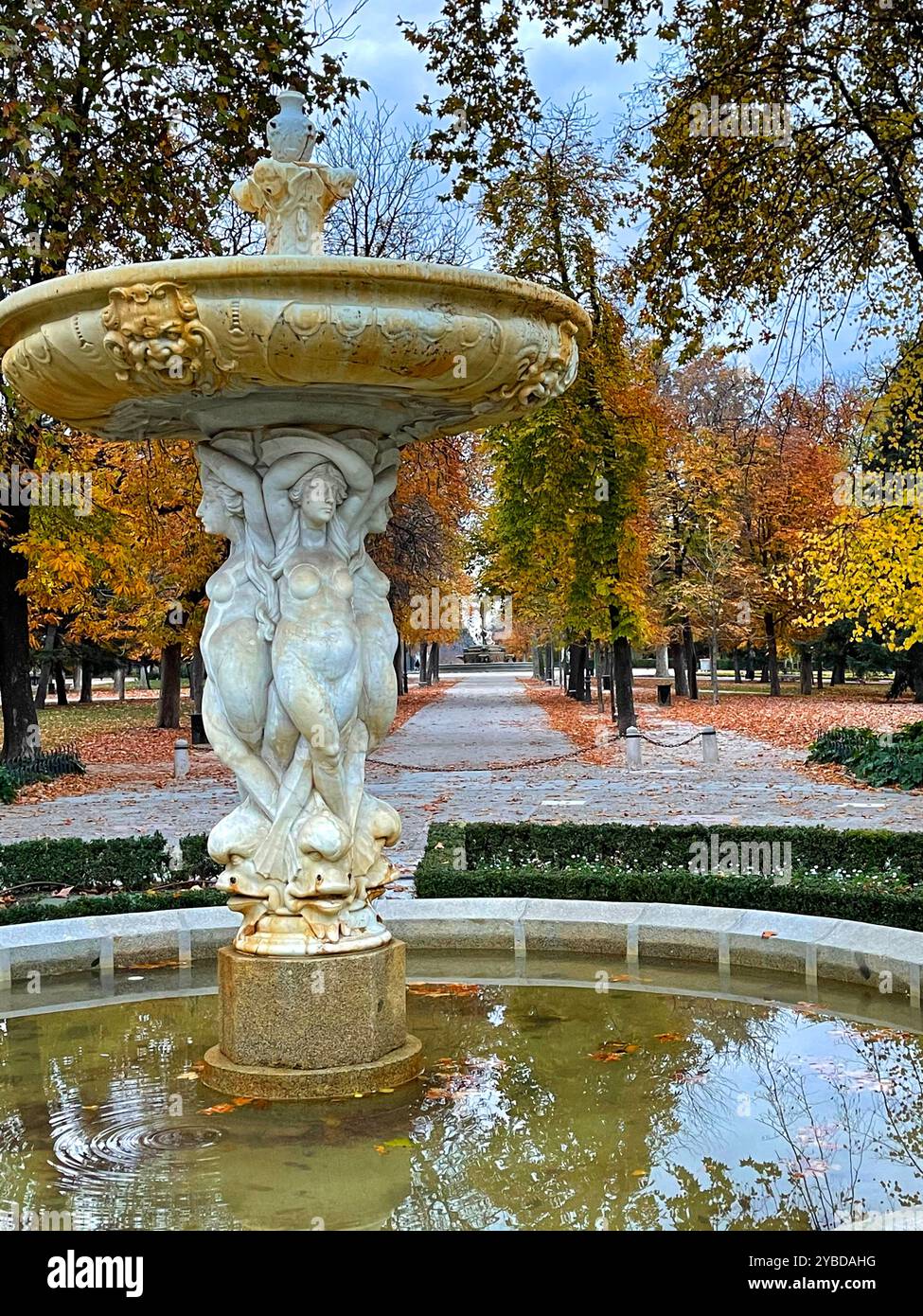 Fountain. El Retiro park, Madrid, Spain. - Smartphone Captured Stock Image
