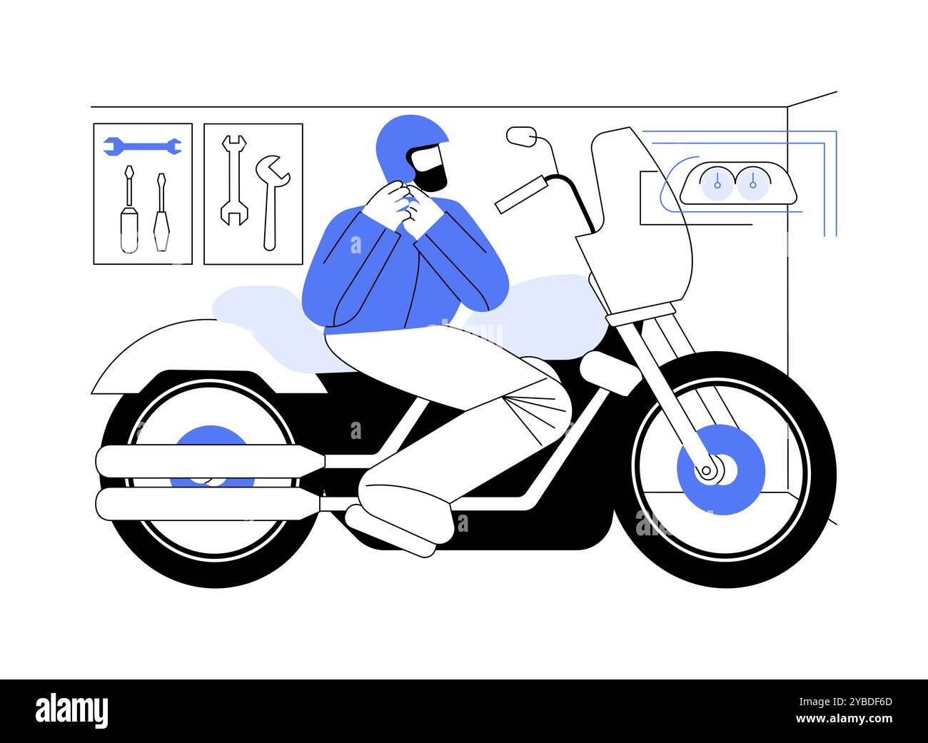 Test drive isolated cartoon vector illustrations Stock Vector Image ...